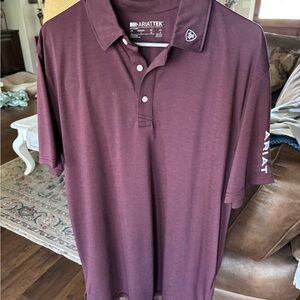 Ariat Men's Maroon Polo Shirt never worn.  In perfect condition